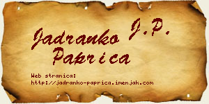 Jadranko Paprica vizit kartica